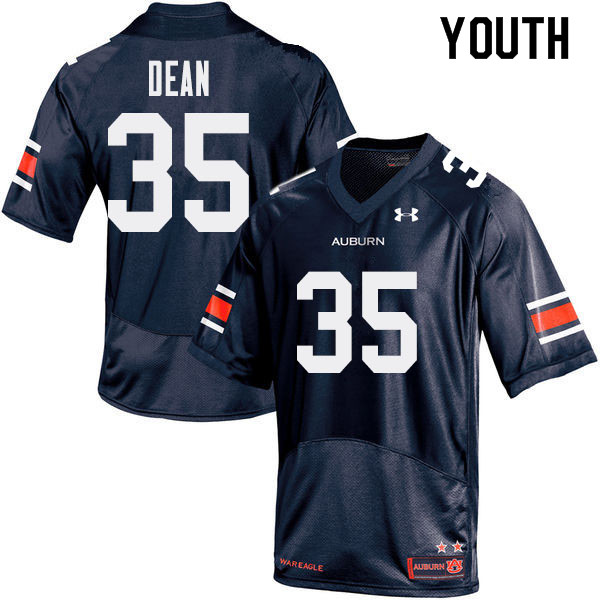 Youth Auburn Tigers #35 Tanner Dean College Football Jerseys Sale-Navy